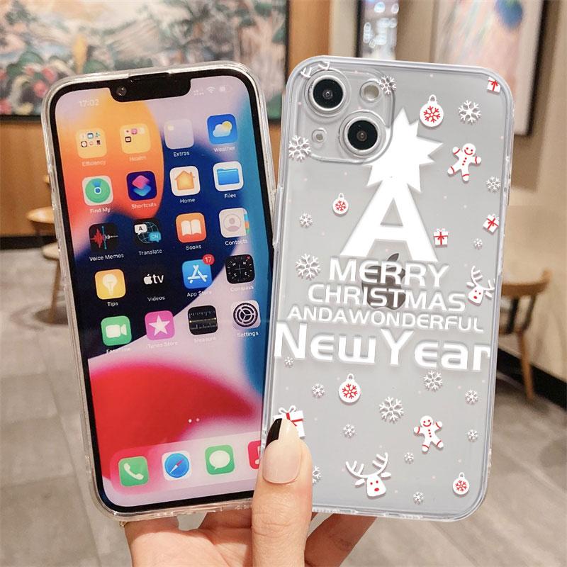Прозрачный чехол для Apple iPhone 14 11 13 12 Pro 7 8 Plus XR X XS Max 6 6S 13Pro силиконовый чехол для телефона Снеговик Рождественский мультфильм