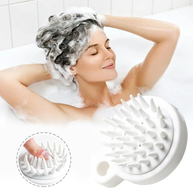 Hair Brush Shampoo Scalp Massage Clean Scrubber Siliconehead Body Scalp Bath Spa