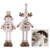 Christmas Retractable Ornament Decoration Telescopic Doll Window Ornaments Retractable Figurine Snowman Reindeer Ornament Decor