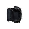 Coach Blue Signature Canvas Black Leather Trim Large Flap Backpack with Side Pockets for Daily Use