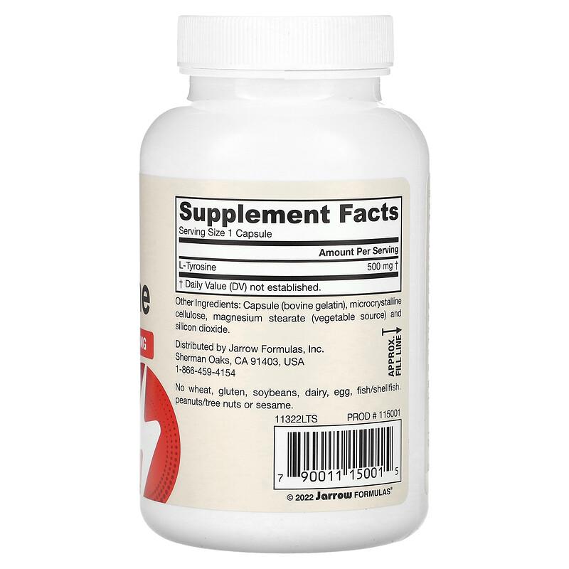 L-Tyrosine, 500 mg, 100 Capsules