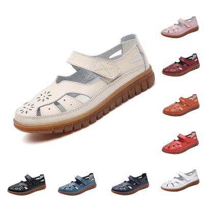 Женские сандалии, летние, новые, удобные, сандалии с круглым носком и полой щиколоткой, женская мода, дышащая, нескользящая, пляжная обувь