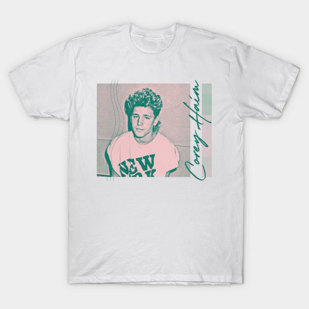 Asian Size Men Print T-shirt Corey Haim /// Retro 80S Fan Aesthetic Design No-Cut Heat Transfer Print Cotton Tshirt