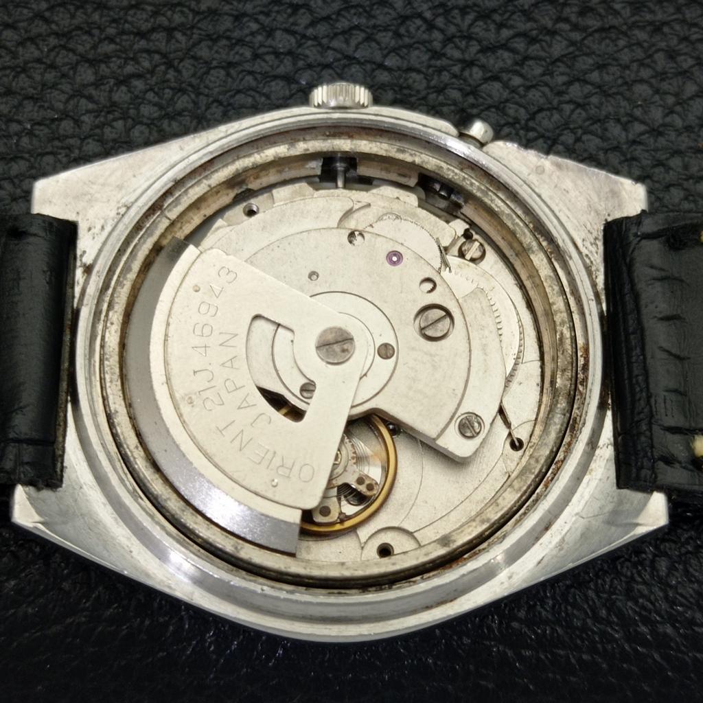 Б/У ORIENT AUTOMATIC JAPAN 46943 МУЖСКИЕ ЧАСЫ DAY&DATE ЧЕРНОГО ЦИФЕРБЛАТА A432322-2 R111-a432322