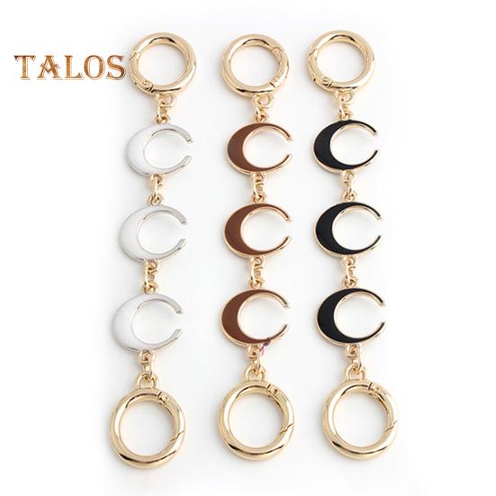 Extension Chain DIY Shoulder Bag Strap Replacement Extended Chain Hollow Moon Shape Polished Lightweight Purse Wallet Strap Extender