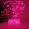 16 цветов 3D лампа I LOVE YOU День святого Валентина Свадебный подарок для возлюбленного Цветная светодиодная лампа Предложение Украшение комнаты Романтическая лампа