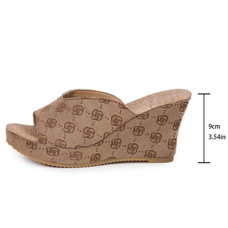 Модные босоножки на танкетке для женщин 2024 года, летние босоножки в римском стиле с толстой подошвой, модная верхняя одежда, женские тапочки на высоком каблуке, Zapatos