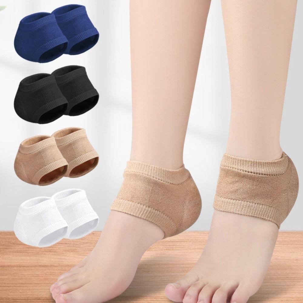 Fasciitis Support Moisturizing Female Socks Silicone Heel Pads Gel Heel Protector Half-yard Socks