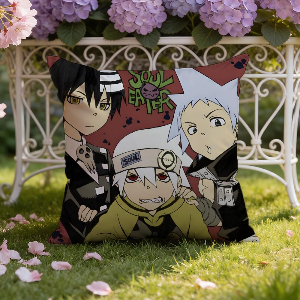 Аниме S-SOUL E-EATER Наволочка для подушки Домашняя и автомобильная Двухцелевая наволочка: Двусторонняя конструкция для максимального комфорта