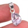 Natural Pink Amethyst Gemstone 925 Solid Sterling Silver Jewelry Pendant 1" e4O80