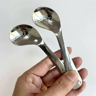 Круглая ложка из нержавеющей стали, сетка, красная, золотистая, для ужина, с длинной ручкой, десертные ложки для перемешивания, кухонные аксессуары, гаджеты