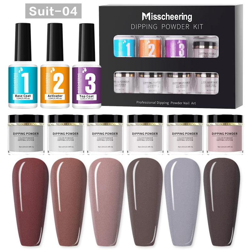 Набор пудр для ногтей Infiltration Powder Set No Baking Lamp French Dipping Powder Nail Glitter Dippingpowder
