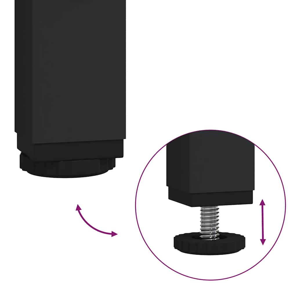 Black Bathroom Vanity Cabinet 60 x 34.5 x 60 cm