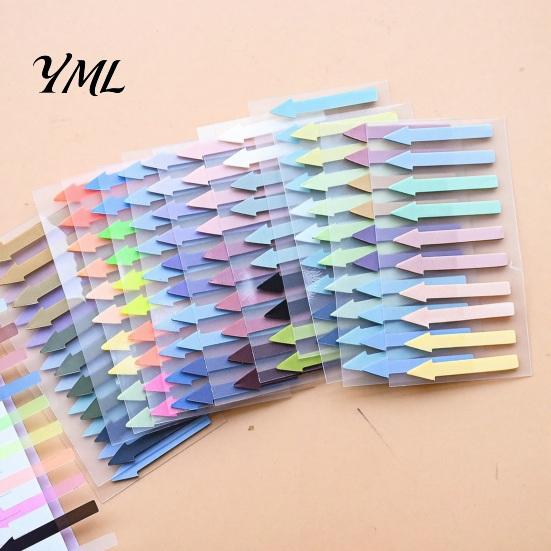 Arrow Index Tabs Tab Stickers, Translucent PET Page Markers, Removable Office Flags Colorful Sticky for Organizing Book And File Color Coded Stickers