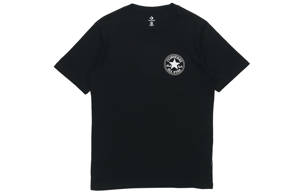 Converse T Shirts Men's Black Crew Neck Moderate Straight Fit 10021631-A01