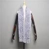 New Women's True Rex Rabbit Hair Scarf Long True Fur Scarf Winter Warm Street Fashion True Fur Scarf