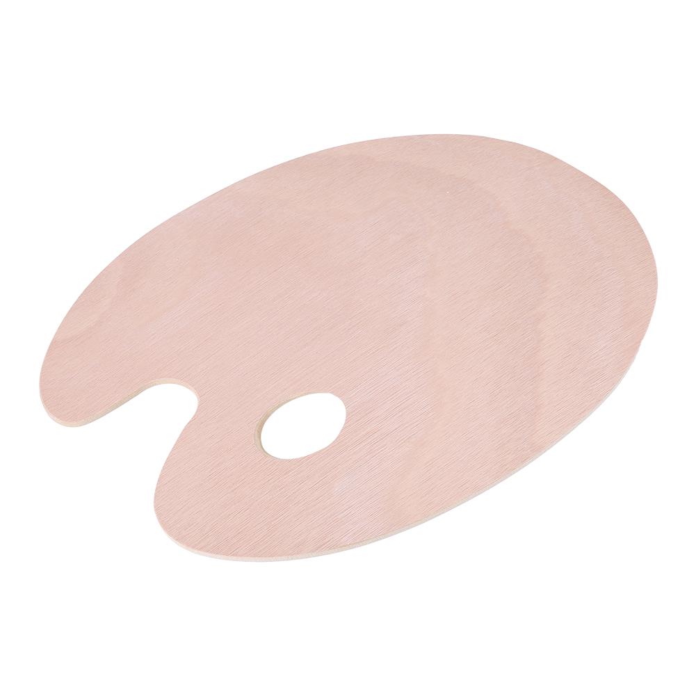 Винтажная овальная деревянная палитра художника, поднос для масляных и акриловых красок, деревянный инструмент для живописи