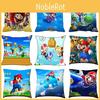 Чехол для подушки с персонажем Super Mario 17,7 дюйма на молнии Мягкий материал Домашний декор