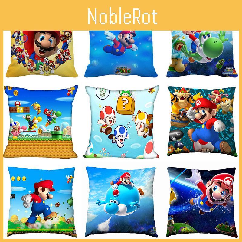 Чехол для подушки с персонажем Super Mario 17,7 дюйма на молнии Мягкий материал Домашний декор