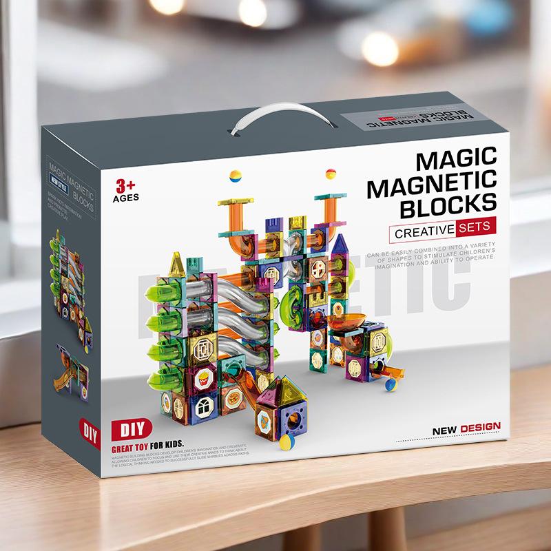 Chute Rollerball Magnetic Piece Building Blocks Intelligence Puzzle Boys Toys Gifts