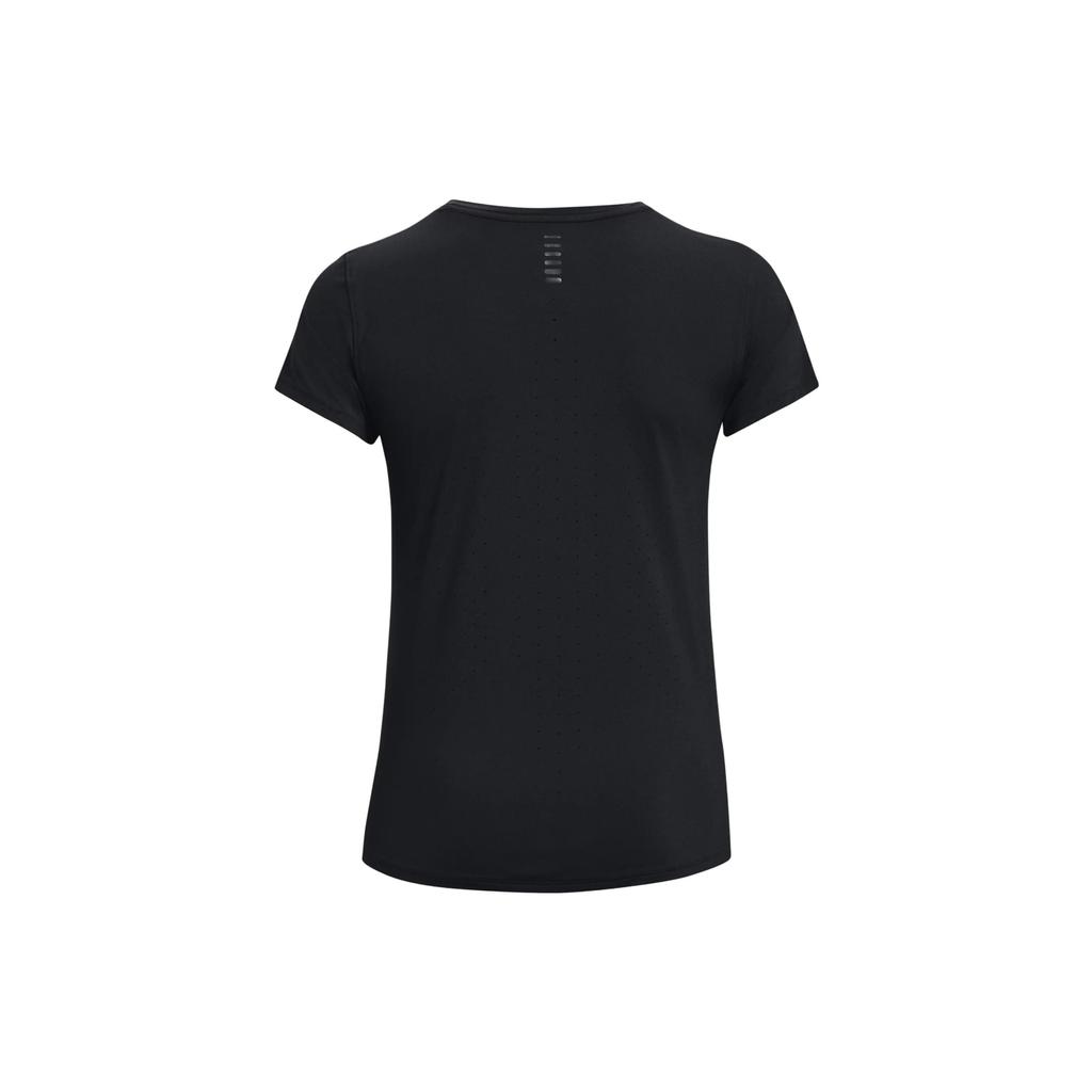 Under Armour SS23 Однотонная приталенная футболка с круглым вырезом и коротким рукавом, женские топы, черный цвет 1376819-001