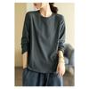 Korean Style Loose Fit Long Sleeve Plus Size Women S Casual T Shirt