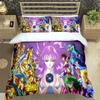 3D Постельное белье Saint Seiya Черный пододеяльник Размер King Queen Полиэстер Наволочка Аниме Тема