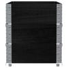 Pallet Frame Kit 3 pcs Black 100x50 cm Solid Pine Wood