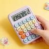 12-значный механический калькулятор-клавиатура, милый, конфетных цветов, многофункциональная настольная канцелярия для офиса, студентов колледжа, детей