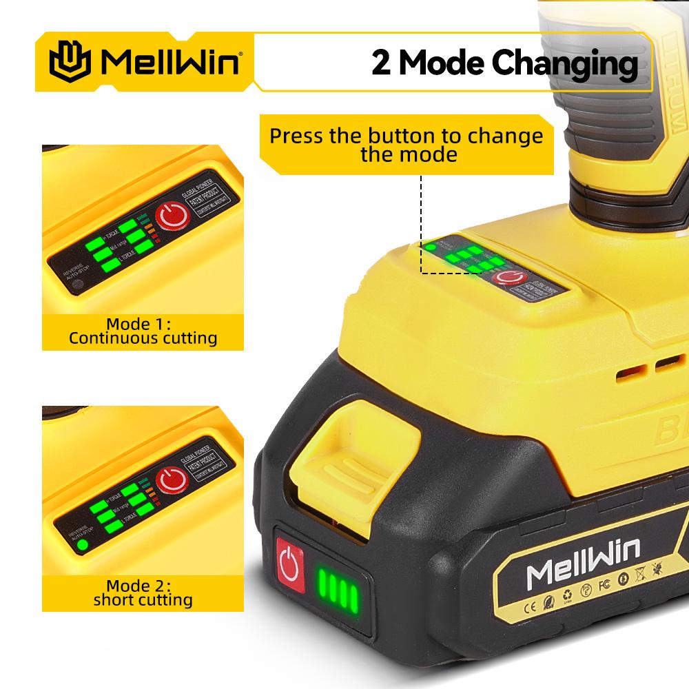 MELLWIN 1800 Вт Бесщеточные Электрические Ножницы Аккумуляторные Электрические Ножницы по Листовому Металлу Домашние Многофункциональные Ножницы Инструменты Для Аккумулятора Makita 18 В Штифтовое Крепление