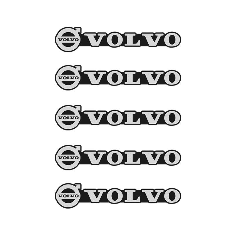 5Pcs 3D Aluminum Car Sticker Speaker Stereo Speaker Emblem Decorative For Volvo XC60 XC90 XC40 V60 V40 V50 S60 V70 S90 S80 V90 FK4