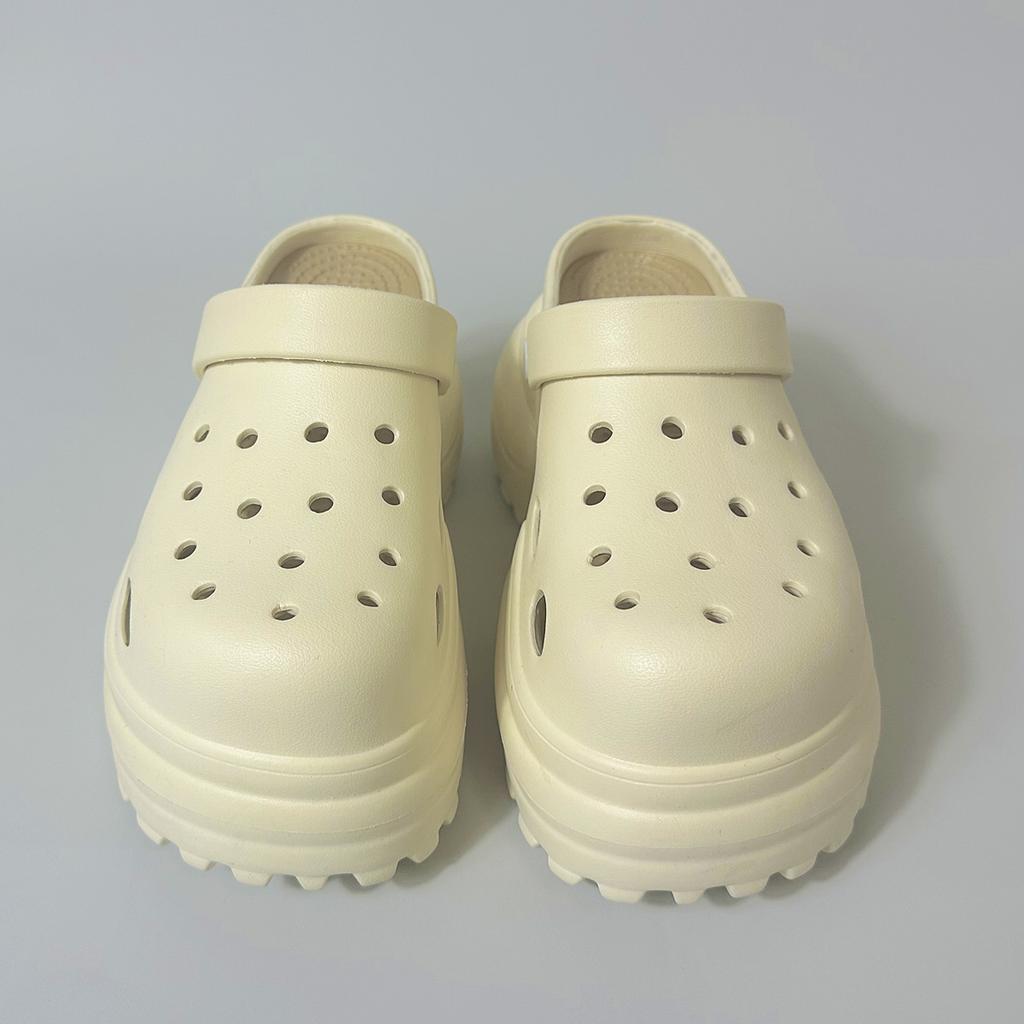 Женские сабо Нескользящие сандалии Тапочки из ЭВА с толстой подошвой Пляжная обувь Комфортная обувь для активного отдыха Увеличивающая рост обувь