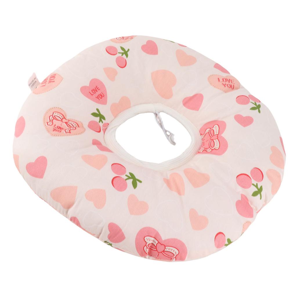 Ear Piercing Pillow for Side Sleepers Donut with Hole Cotton Ear Guard Pillow 12.6 Inch