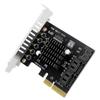 Карта расширения PCIe на 5 портов SATA3.0 с поддержкой каскадного Trim, адаптер-карта расширения PCIe X4 на SATA3.0 для Windows/Linux/Mac OS