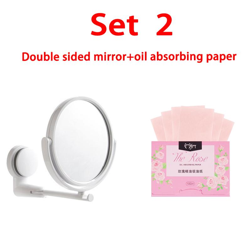 Складное вращающееся на 360° косметическое зеркало с увеличительным стеклом, без перфорации, настенное зеркало для ванной комнаты, зеркало для бритья, HD Cosmetic