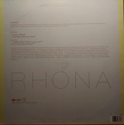 12-дюймовая пластинка RHONA - Satisfied 6708846 Epic 2001 UK Dance & Electronica Б/У