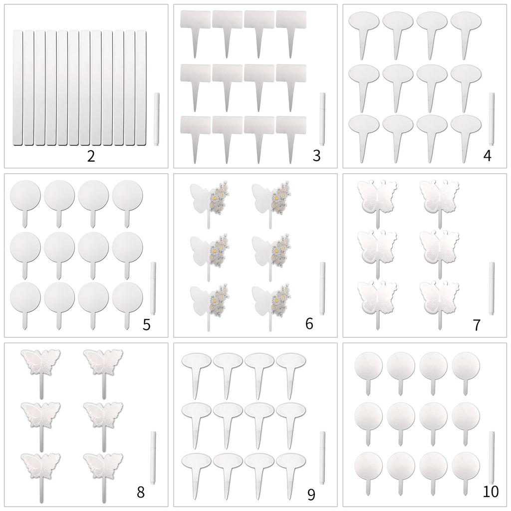 6/12 шт., этикетки для уличных растений, водонепроницаемые акриловые маркеры для растений, маркеры для питомника, украшения для трав, цветов и овощей