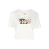 Graphic Print Crew Neck Short Sleeve T-Shirt Women Tops White DQ3309-133
