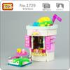 LOZ 1729 Dream Amusement Park Beverage Shop Drinking Store Restaurant 3D DIY Mini Blocks Bricks Building Toy No Box