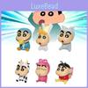 6pcs Crayon Shin Chan Animals Costume Pvc Toy Model Desktop Decor Gift Christmas