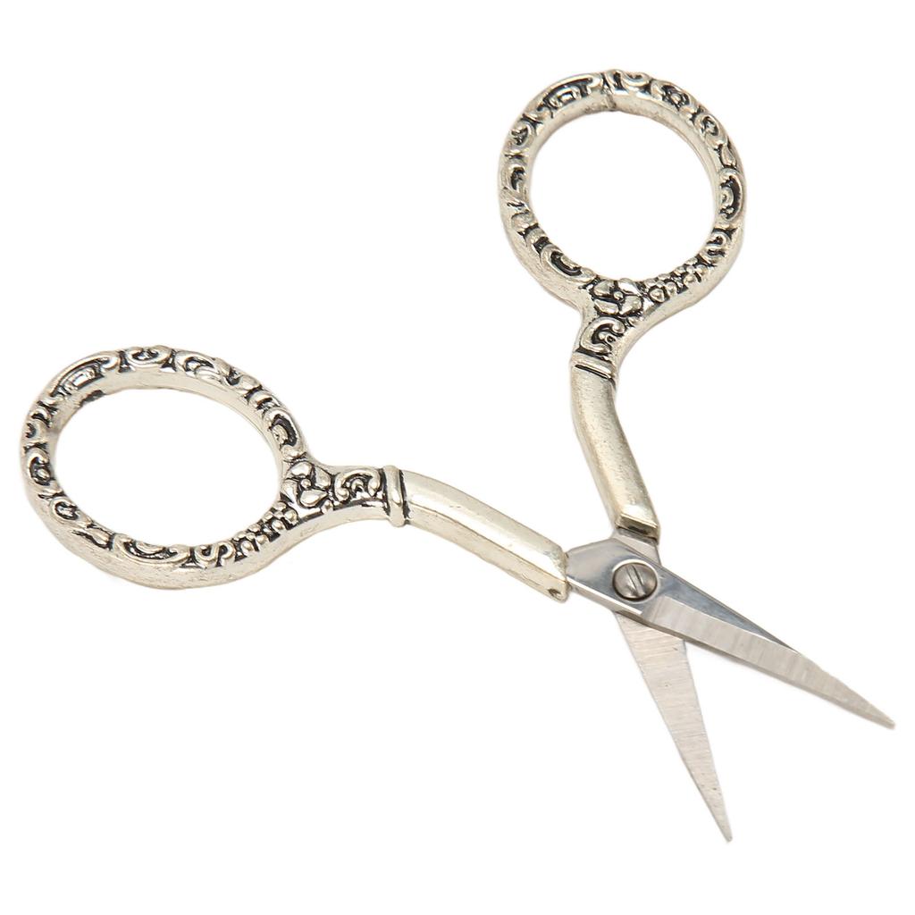 Embroidery Scissors Retro Exquisite Stainless Steel Sewing Scissors with Sheath Chain for