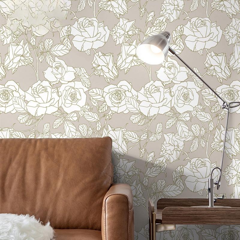 Waterproof PVC Self-adhesive Wallpaper Bedroom Background Wall Furniture Renovation Sticke