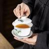 Керамическая гайвань, чайная чашка ручной работы, чайная миска, китайская сине-белая фарфоровая посуда для чая, аксессуары, посуда для питья