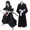 BLEACH Kurosaki Ichigo Cosplay Costume Black Anime Suit Halloween Role Play Coat Kimono Full Suit Men Women Outfit