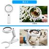 eSynic Handheld Magnifying Glass with LED Standing Tabletop 5x 11x Adjustable Brightness and Up to 6 Hours of Magnifying Glass with Adjustable Ideal