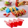 6pcs Wavy Colorful Taco Holder Microwaveable Taco Stands Kitchen Gadgets Taco Tray Dinning Table