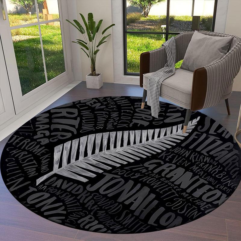 New Zealand Kiwis Round Area Rug,Carpet Rug for Living Room Bedroom Sofa Playroom Decor,Non-slip Floor Mat