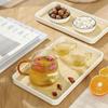 Plastic Serving Tray Decorative Tray Restaurant Home Tea Fruit Dessert Tray Resistant Food Cooking Storage Tray Kitchen Organize