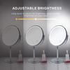 8-дюймовое светодиодное зеркало для макияжа с 10-кратным увеличением, с 3-цветной подсветкой, сенсорным переключателем, двухстороннее, с USB-зарядкой, настольное косметическое зеркало для туалетного столика