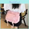 High Capacity Retro Canvas Bag Unisex Style Perfect For Daily Use With Zipper Closure